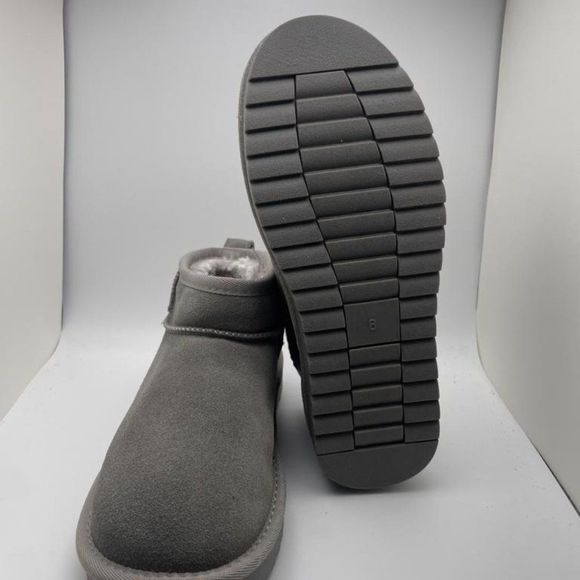 CUSHIONAIRE Women's Cozy pull on boot GREY 8 - Picture 6 of 6